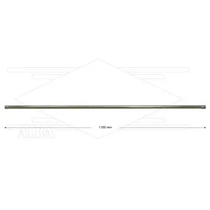 RP201 lans - L=1500mm - recht - RVS - 400 Bar - max 150°C - 2 x 1/4" bu