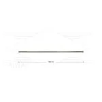 ST003 lans - L=500mm - recht - staal verzinkt - 400 Bar - max 150°C - 2 x 1/4" bu