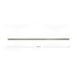 ST003 lans - recht - staal verzinkt - 400 Bar - L=800mm - max 150°C - 2 x 1/4 bu