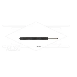 RP007 lans - L=600mm - recht - staal verzinkt - isolatie L=300mm - 400 Bar - max 80°C - 2 x 1/4" bu