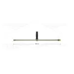 ST3600 lans - L=1500mm - recht - RVS - 1/2 bu x 1/2" bi - verstelbare handgreep - 600 Bar - max 150°C