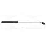 MT3 lans - L=1200mm - gebogen - RVS - isolatie 2 x L=290mm - 250 Bar - max 160°C - 2 x 1/4" bu - incl. nozzlebeschermer