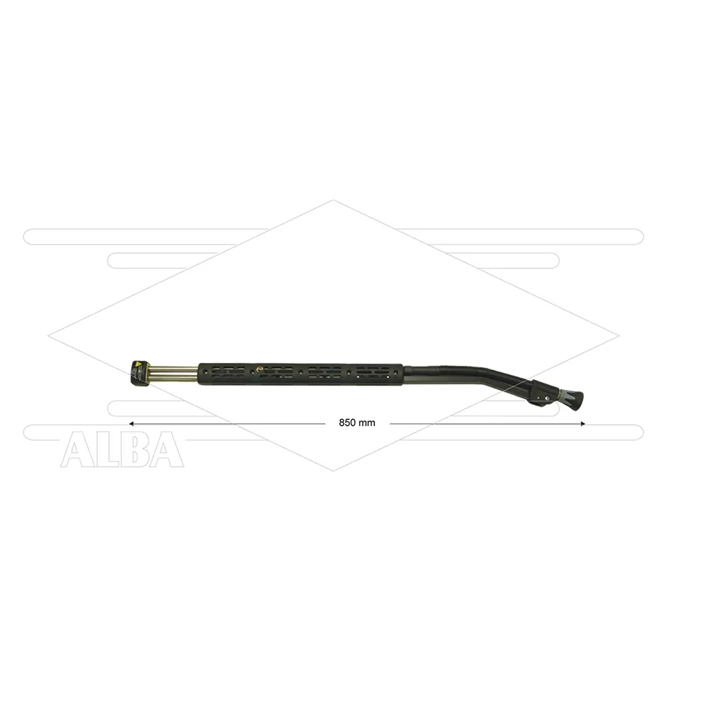 ST85 - flexibele lans - L=850mm - RVS - 210 Bar - max 150°C - 2 x 1/4" bi - Afbeelding 1