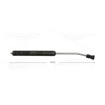 Lans SC8 - L=700mm - gebogen - staal verzinkt - open isolatie L=360mm - 350 Bar - max 150°C - 1/4" bu met nozzlesok en beschermkap