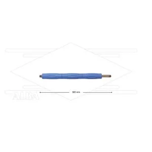RP002 lans - L=350mm - recht - RVS - blauw - isolatie L=285mm - 500 Bar - max 80°C - 2 x 1/4" bu