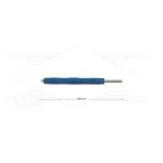 RP10 - spuitlans - L=500mm - recht - RVS - blauw - isolatie L=295mm - 400 Bar - max 80°C - 2 x 1/4" bu