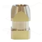 Nozzlesok - messing - vierkant met groef - 1/4" bi