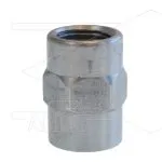 Nozzlesok - RVS - met zeskant - 1/4" bi BSP x 1/8" bi NPT