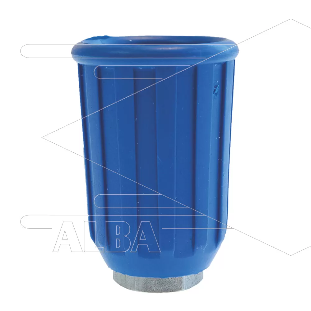 Nozzlehouder - RVS - rubber - blauw - 1/4" bi - Afbeelding 1