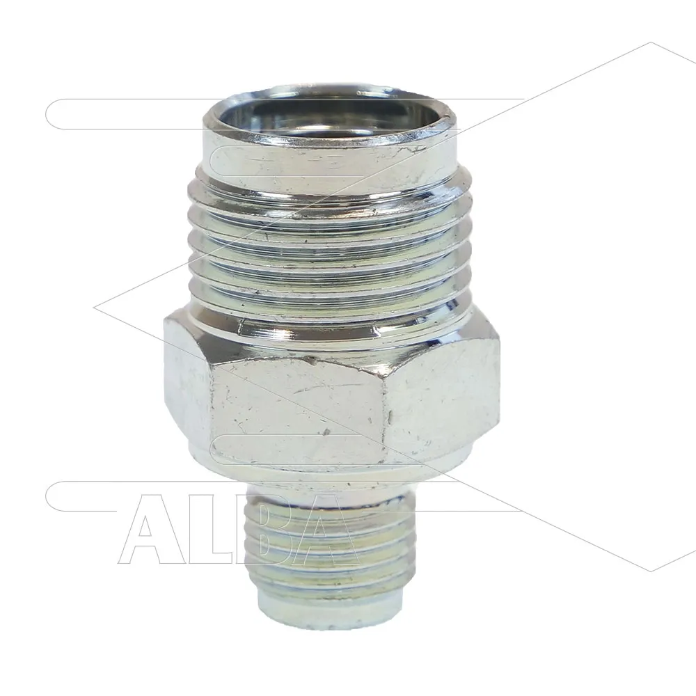 1/2" - snelkoppeling nippel - messing - 250 Bar - Ø11mm - max 150°C - Viton O-ring - 3/8" bu - Afbeelding 1
