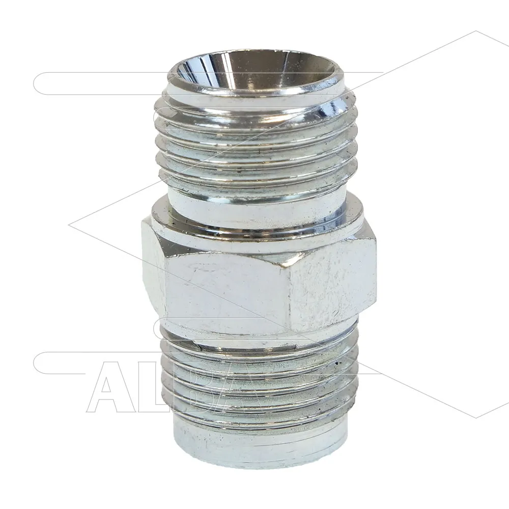 1/2" - snelkoppeling nippel - messing - 250 Bar - Ø11mm - max 150°C - Viton O-ring - 1/2" bu - Afbeelding 1