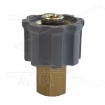 M21x1,5 - snelkoppeling wartel - messing - 250 Bar - Ø14mm - max 160°C - 1/4" bi