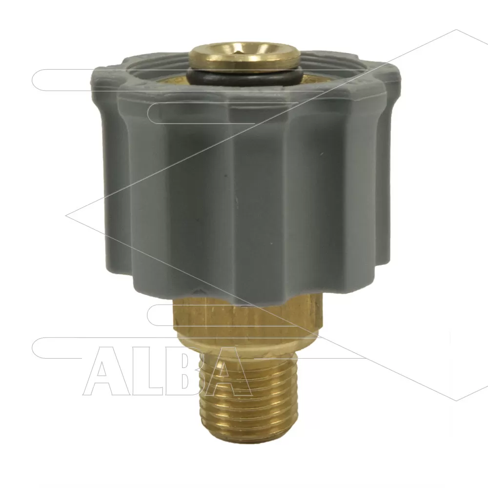 M21x1,5 - snelkoppeling wartel - Messing - 250 Bar - Ø14mm - max 160°C - 1/4" bu - Afbeelding 1