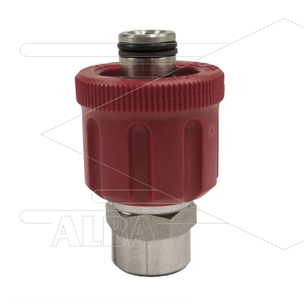 AR9 - M24x1.5 - wartel - RVS - 600 Bar - Ø15mm - max 160°C - 3/8" bi - Afbeelding 1