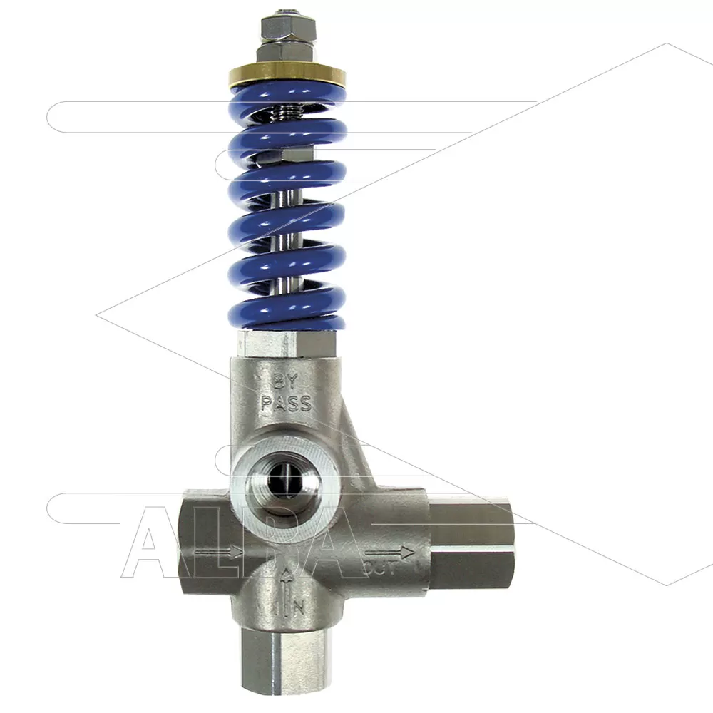 VB80/280 - drukregelautomaat - RVS303 - 280 Bar - 80 l/min - max 60°C - In: 1/2" bi - Uit: 1/2" bi - Bypass: 1/2" bi - Afbeelding 1