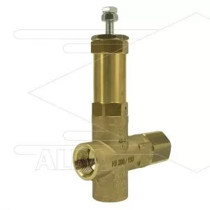 VB200/150 - met knop - 150 Bar - 200 l/min - max 60°C - In: 1" bi - Uit: 1" bi - Bypass: 1" bi