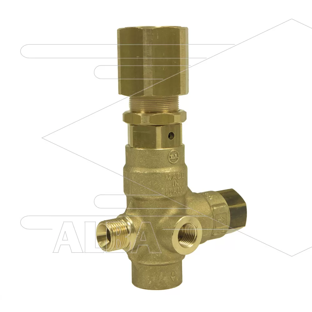 VB350 S - drukregelautomaat - met min / max drukinstelling - 350 Bar - 40 l/min - 60°C - In: 3/8" bu - Uit: 3/8" bi - Bypass: 1/2" bi - Afbeelding 1