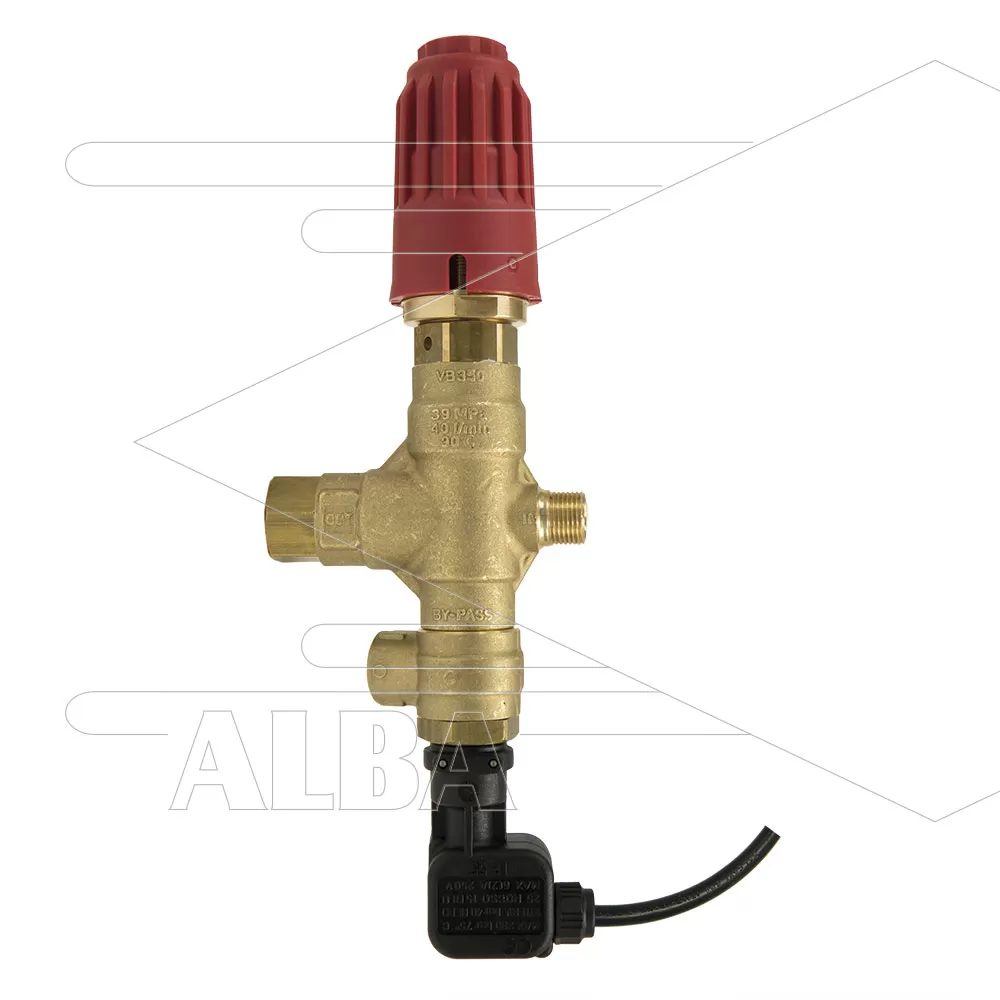 VB350 - drukregelautomaat met drukschakelaar - 350 Bar - 40 l/min - max 60°C - In: 3/8" bi - Uit: 3/8" bi - Bypass: 3/8" bi - Afbeelding 1