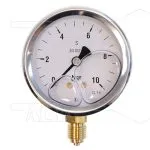 Manometer 0-10 Bar - 1/4 bu - onderaansluiting - Ø63mm