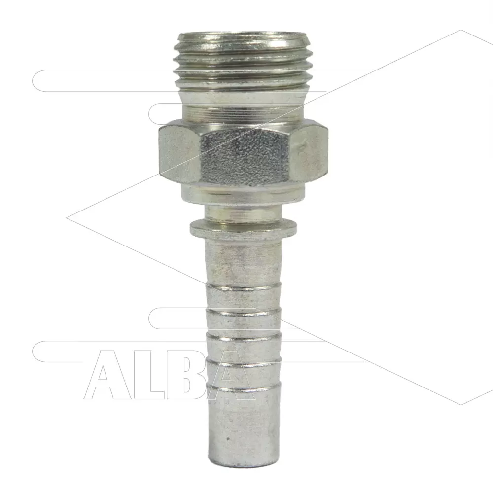 Persnippel 3/8 - M18x1,5 bu - SW19 - staal - Afbeelding 1