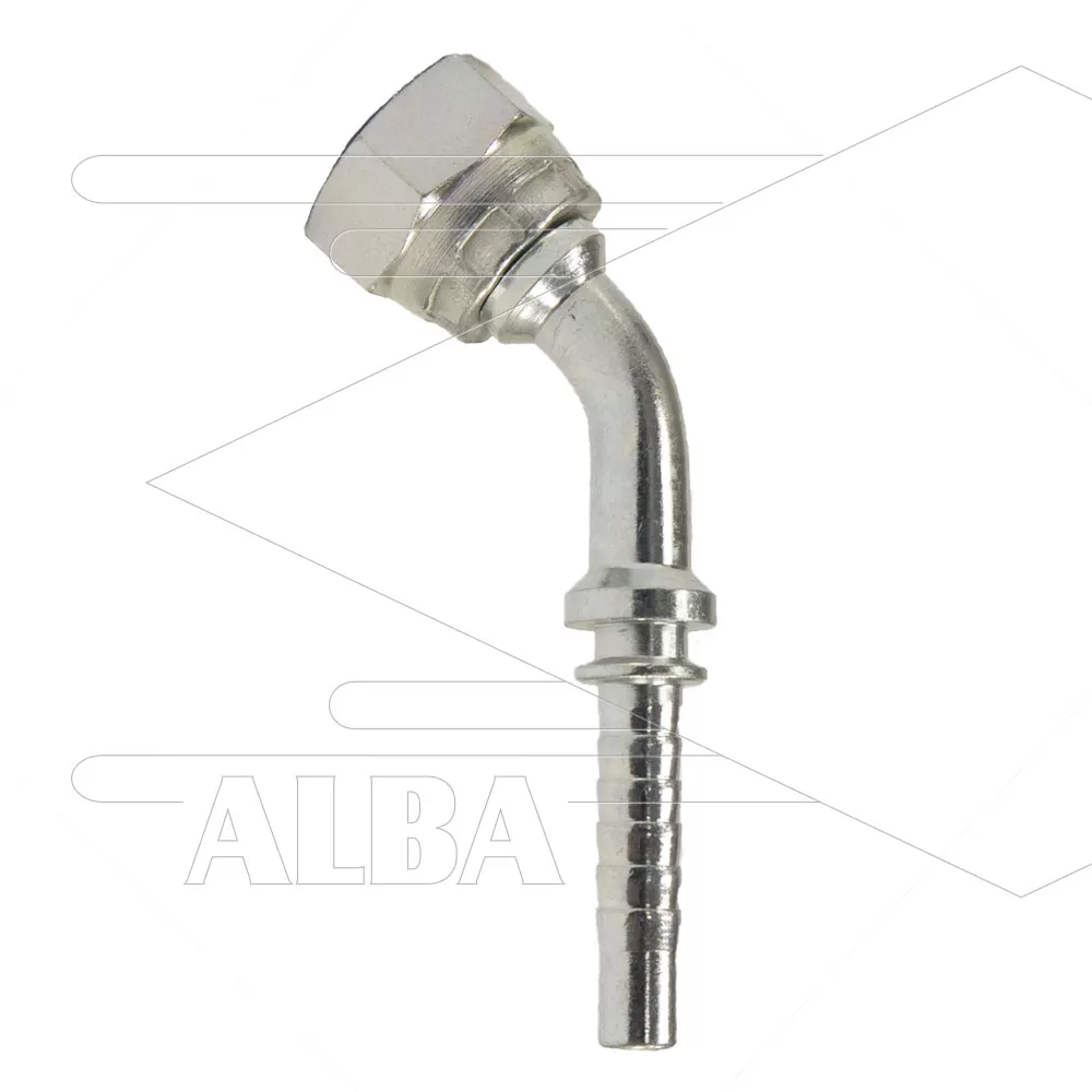 Persnippel 5/16 - 3/8" wartel - 45° gebogen - staal - Afbeelding 1