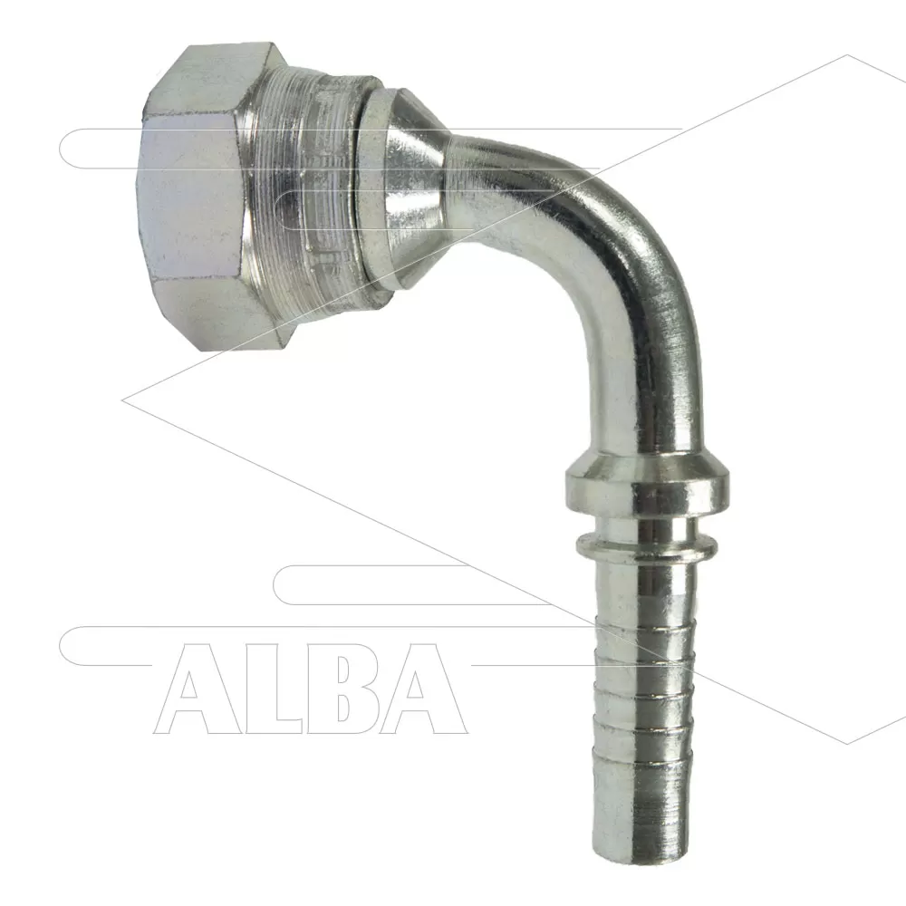 Persnippel 5/16 - 3/8" wartel - 90° gebogen - staal - Afbeelding 1