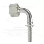 Persnippel 5/16 - M18x1,5 wartel met O-ring - 90° gebogen"