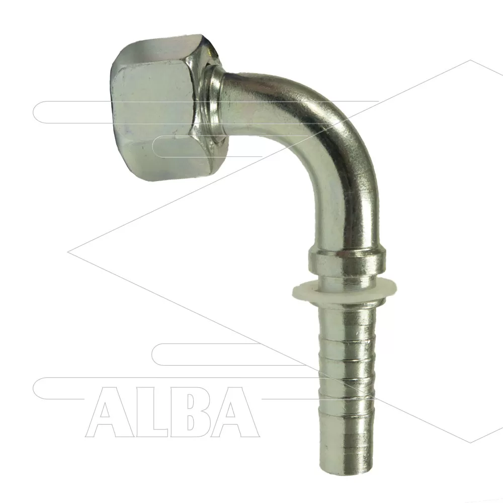 Persnippel 3/8 - M18x1,5 wartel met O-ring (DKOL) - 90° gebogen" - Afbeelding 1