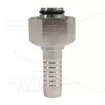 Persnippel 1/4 - M14x1,5 (8L) - wartel met O-ring - (DKOL)  - SW17 - RVS