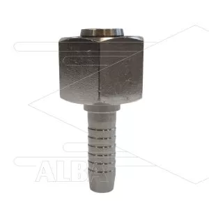 Persnippel 3/8 - 14S (M22) wartel met O-ring (DKOS) - SW27 - RVS