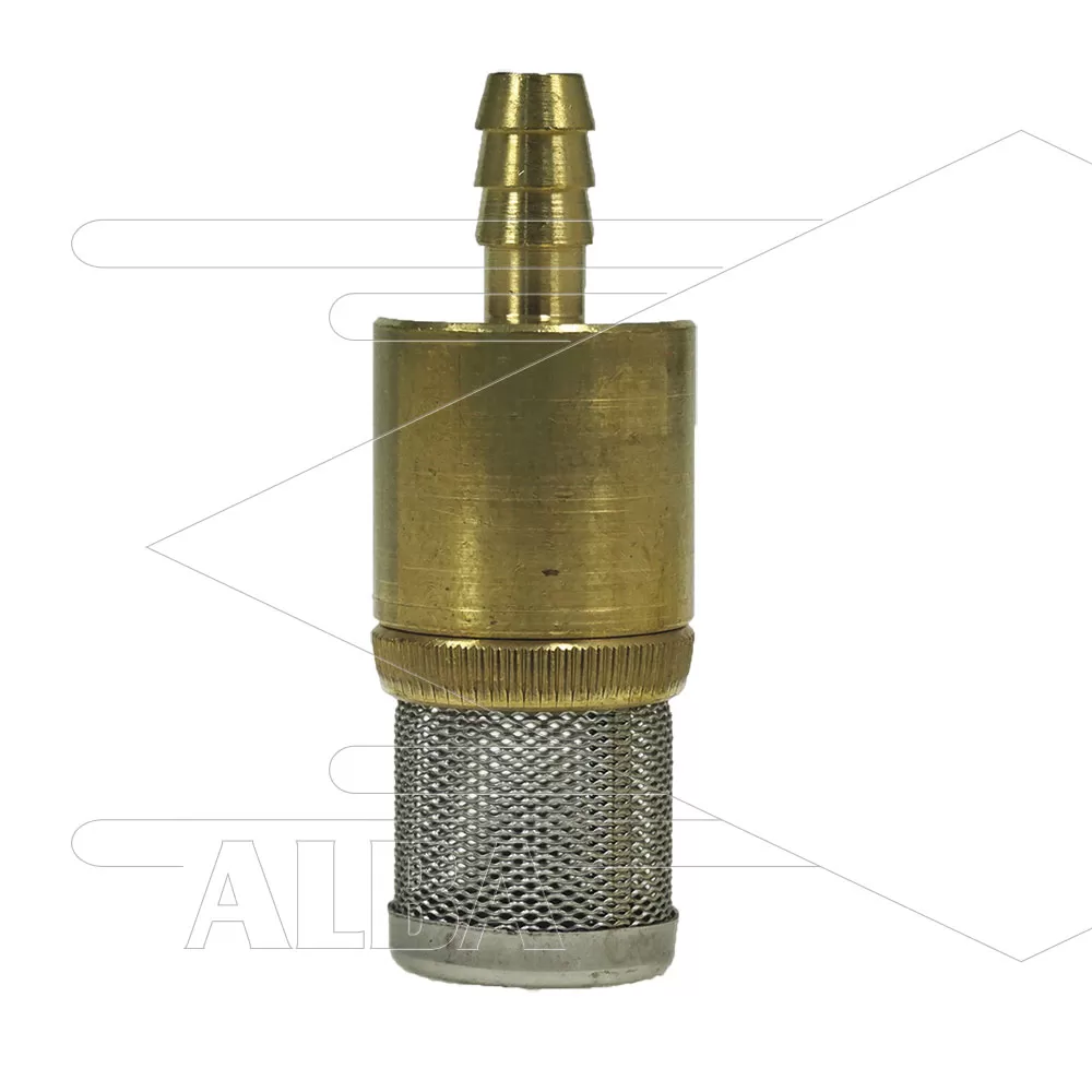Zuigfilter RVS/messing - 7mm tule met klep - Afbeelding 1