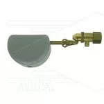 Vlotterafsluiter RGO - messing - L=265mm - max 10 Bar - max 60°C - 1/2" bi - met drijver - Debiet bij 1 Bar = 28 l/min - bij 2 Bar = 40 l/min