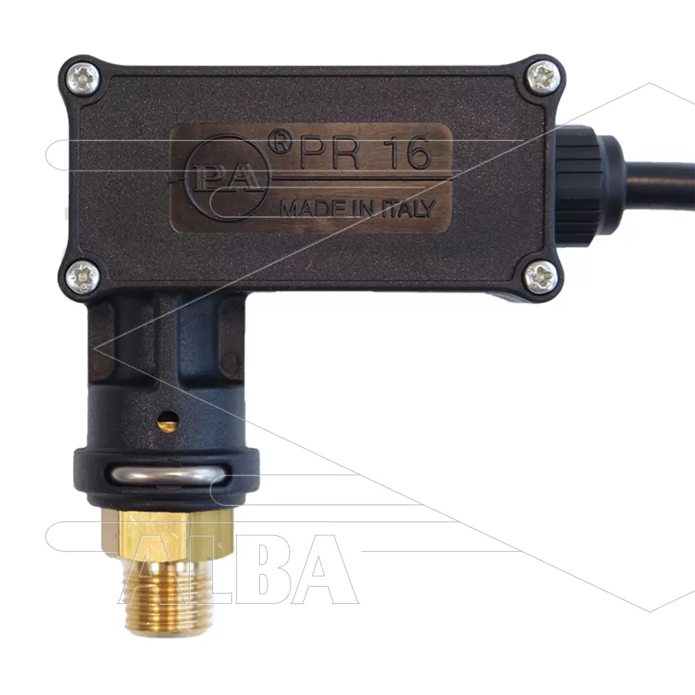 PR16 - Drukschakelaar - 1/4 bu - 40/250 Bar (zwart) - Afbeelding 1
