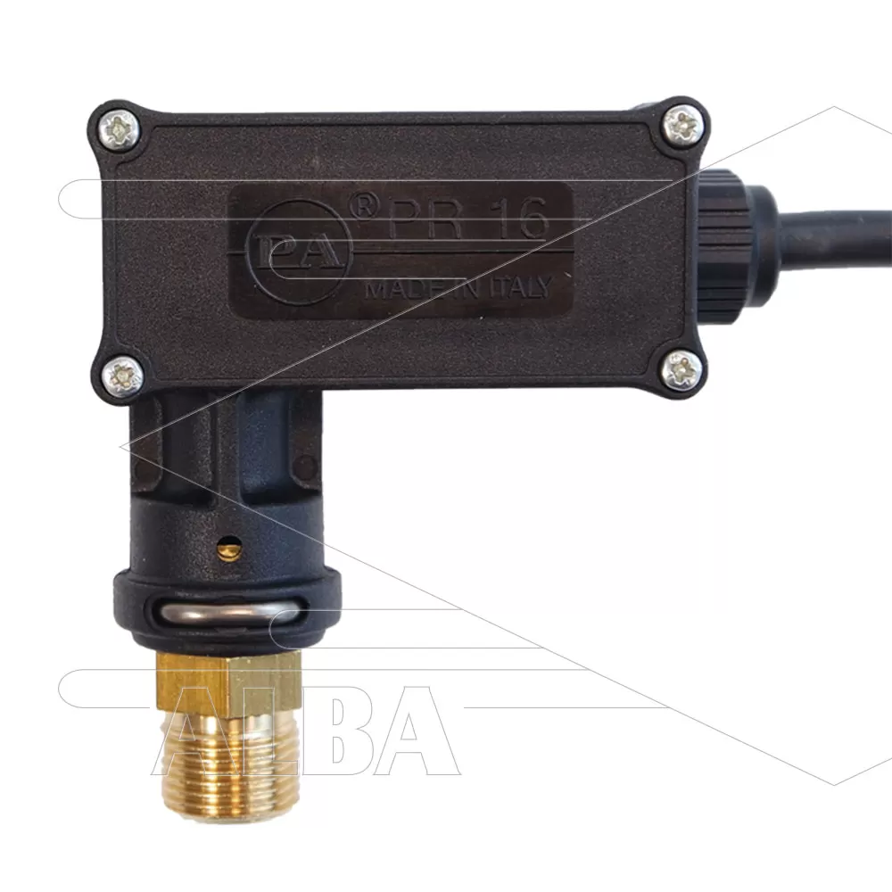 PR16 - Drukschakelaar - 3/8 bu - 40/250 Bar - (zwart) - Afbeelding 1