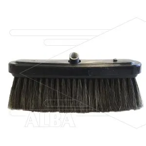 Wasborstel - natuurhaar - met RVS houder en borgkap - haarlengte: 90mm - 1/4" bi