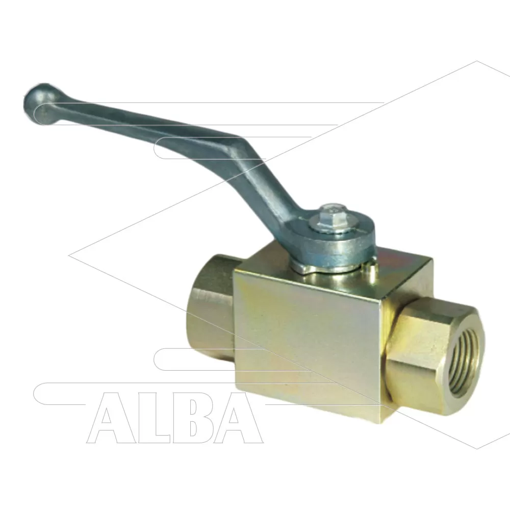 Kogelkraan 1/2 - staal verzinkt - 500 Bar - 2 x 1/2" bi - Afbeelding 1