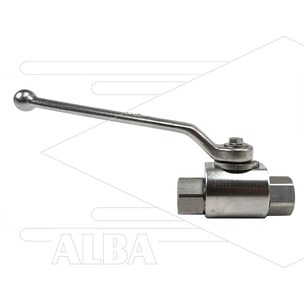 Kogelkraan 1/4 - RVS316 - 500 Bar - 2 x 1/4" bi - Afbeelding 1