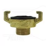 Snelkoppeling - messing - Geka - 1/2 bu