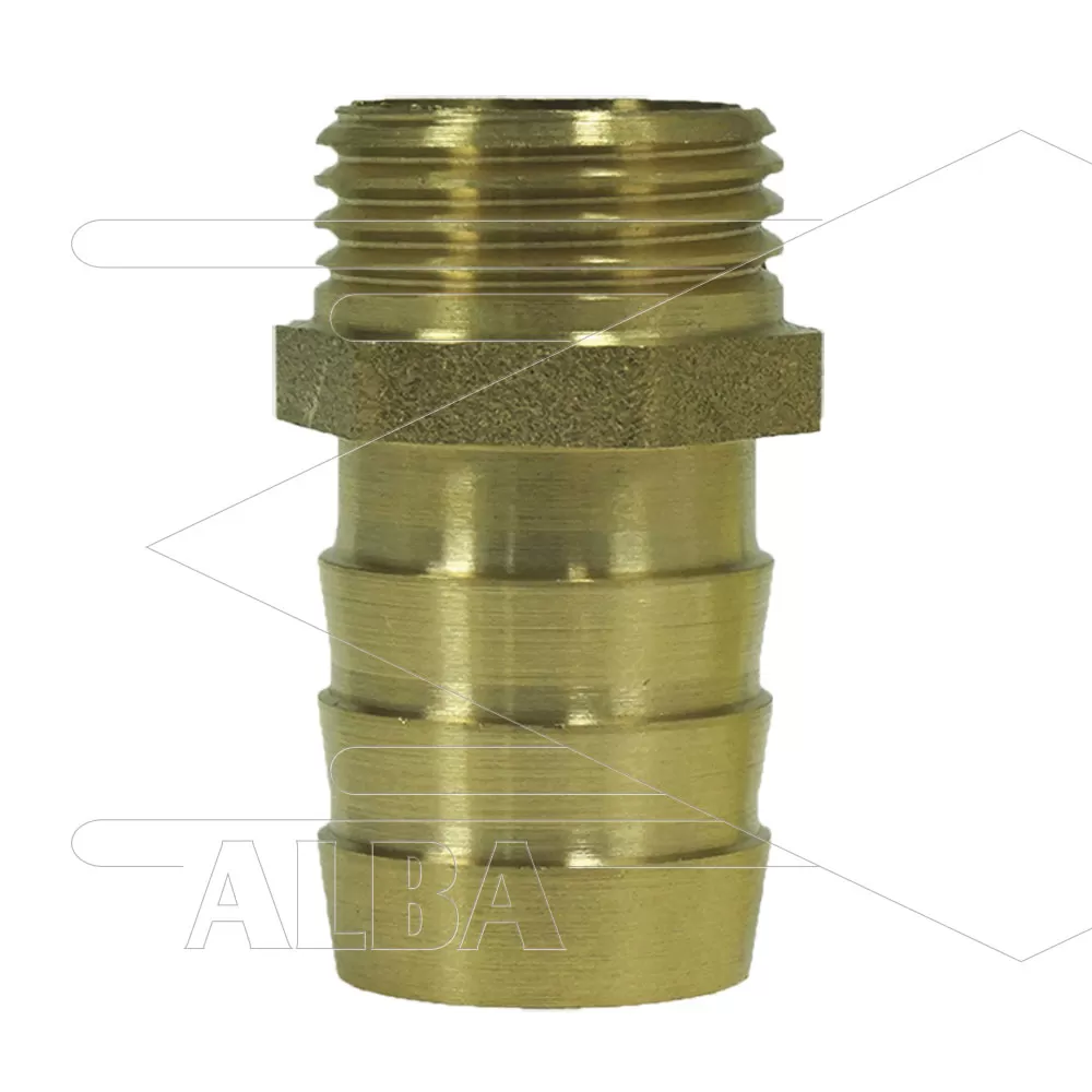 Slangpilaar - messing - Ø20mm - 1/2 bu - Afbeelding 1