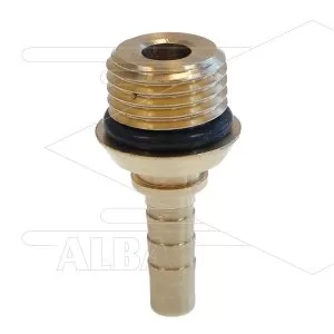 Persnippel DN5 - 1/4 bu met O-ring - messing