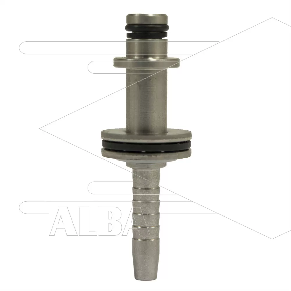 Persnippel 1/4 - Ø11mm - DN06 pistoolaansluiting met lager - RVS - Afbeelding 1