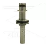 Persnippel 5/16 - Ø11mm - DN08 pistoolaansluiting met lager - RVS