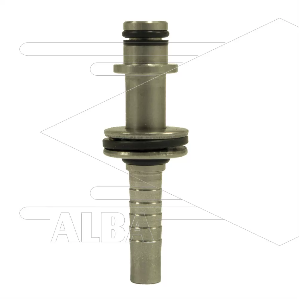 Persnippel 5/16 - Ø11mm - DN08 pistoolaansluiting met lager - RVS - Afbeelding 1
