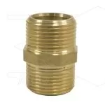 Dubbele nippel - messing - 2 x 3/4 bu