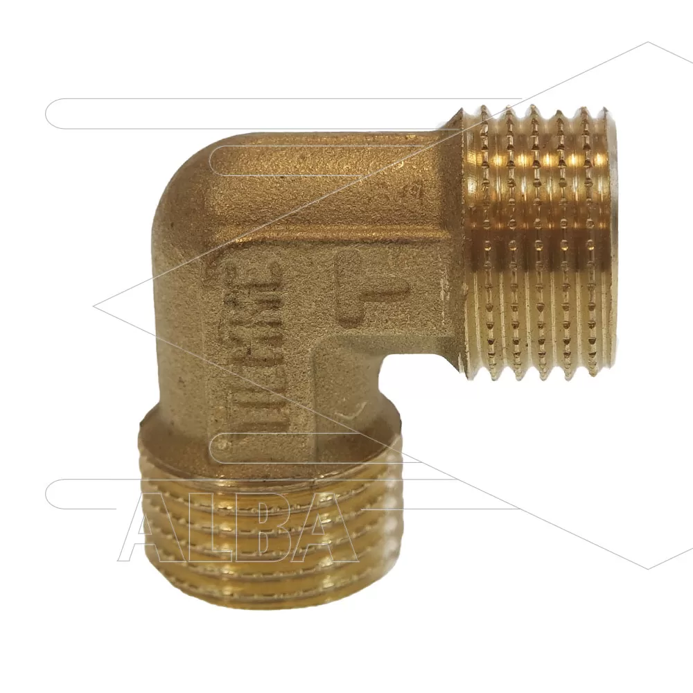 Knie - messing (LD) - 2 x 1/2 bu - Afbeelding 1