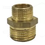 Verloopnippel - messing - 1/4 bu x 3/8" bu