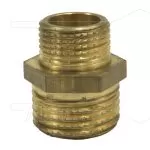 Verloopnippel - messing - 1/2 bu x 3/4" bu