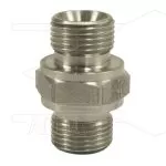 Dubbele nippel - RVS - 2 x 3/8 bu - BSP - 400 Bar