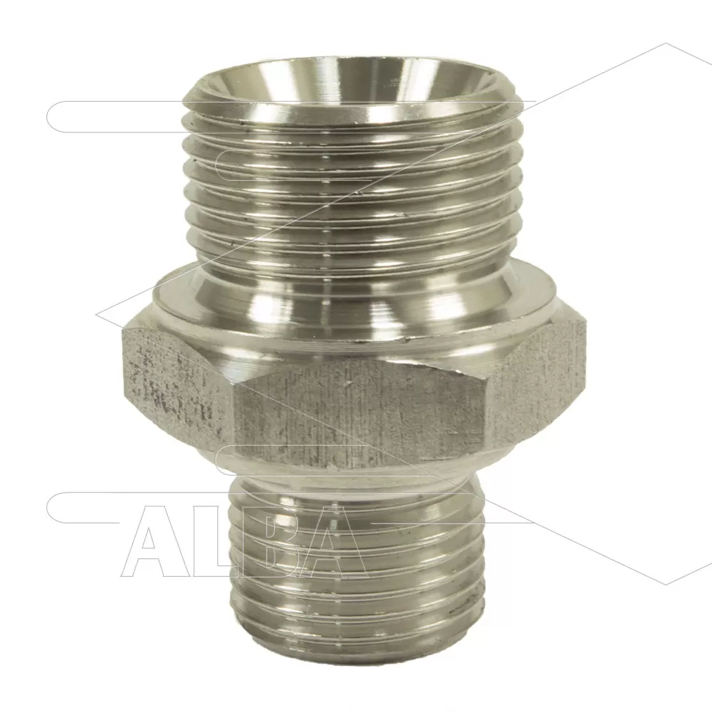 222628 Verloopnippel - RVS - 3/4 bu x 1/2" bu - Afbeelding 1