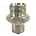 Verloopnippel - RVS - 1 bu x 3/8" bu